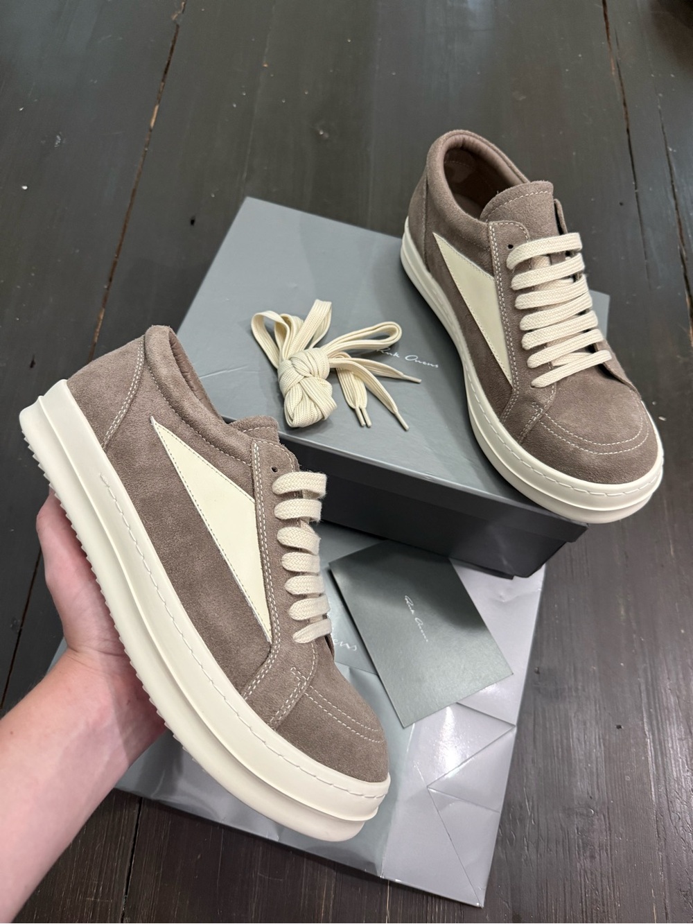 Rick Owen Vans Gray Suede